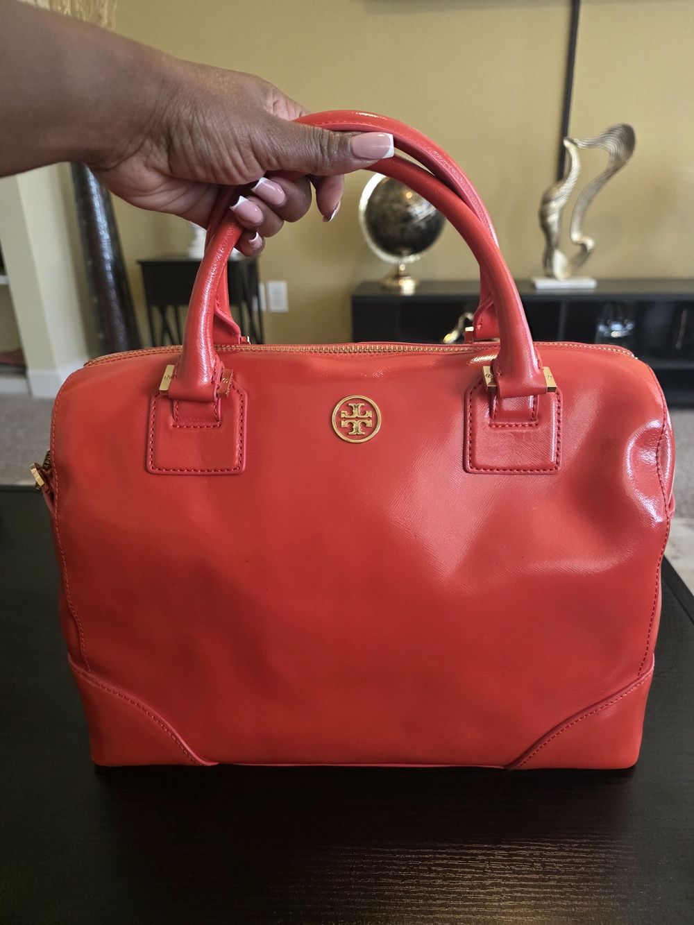 Tory Burch Poppy Red Leather Satchel